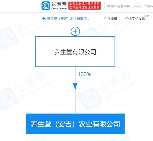 养生堂成立农业公司,经营范围含供应链管理服务